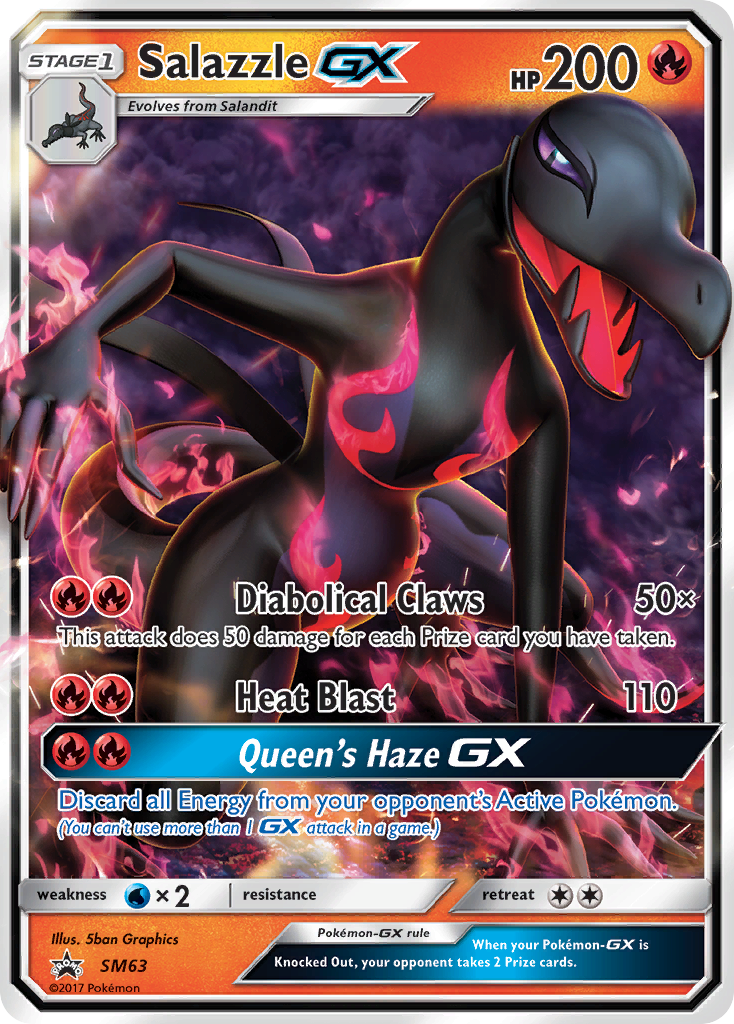 Salazzle GX (SM63) [Sun & Moon: Black Star Promos] | Exor Games New Glasgow