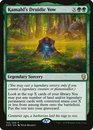 Kamahl's Druidic Vow [Dominaria] | Exor Games New Glasgow