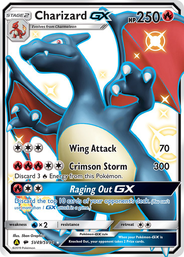 Charizard GX (SV49/SV94) [Sun & Moon: Hidden Fates - Shiny Vault] | Exor Games New Glasgow