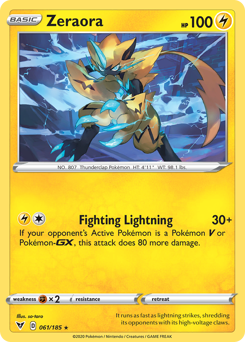 Zeraora (061/185) [Sword & Shield: Vivid Voltage] | Exor Games New Glasgow