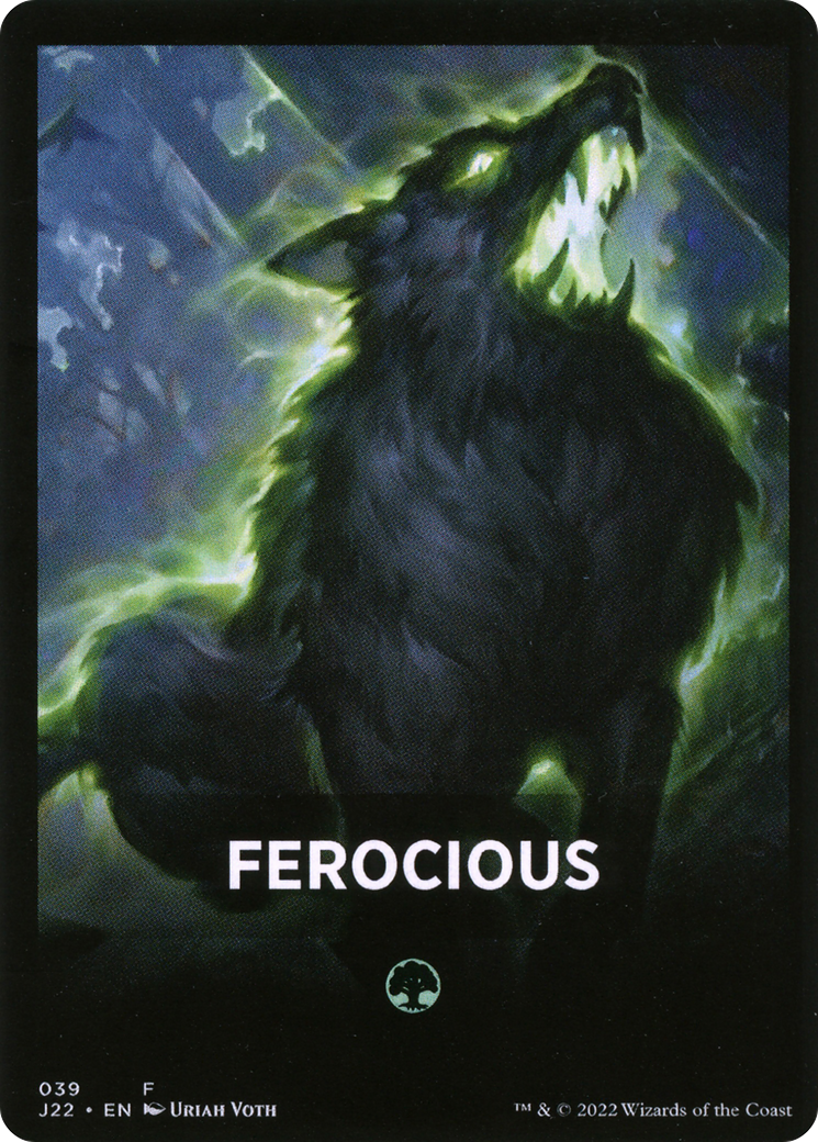 Ferocious Theme Card [Jumpstart 2022 Front Cards] | Exor Games New Glasgow