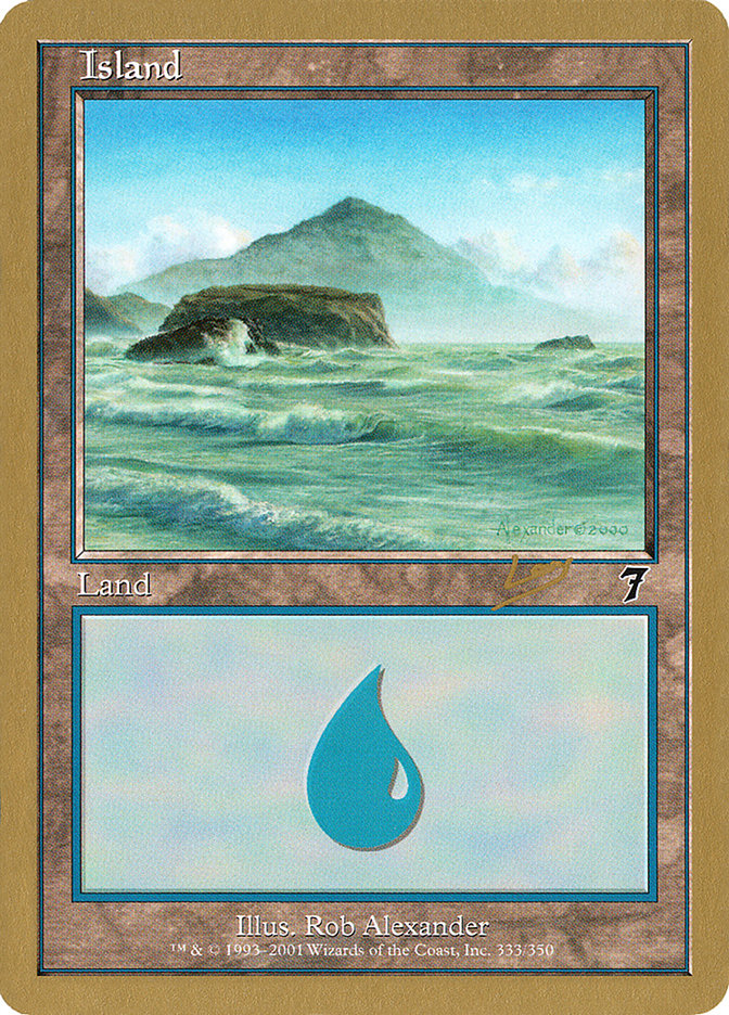 Island (333) (Raphael Levy) [World Championship Decks 2002] | Exor Games New Glasgow