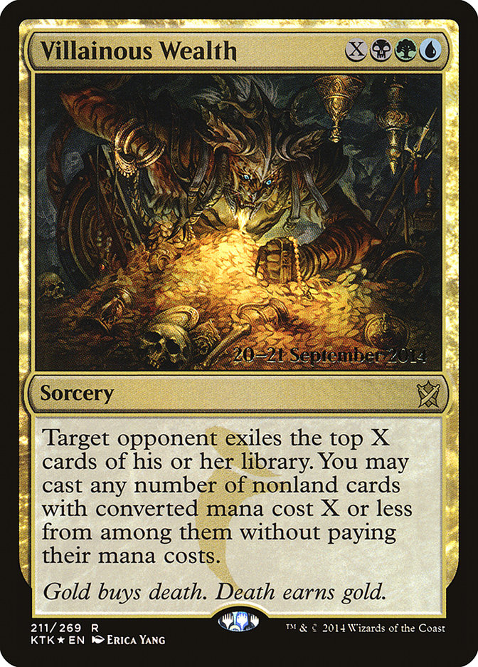 Villainous Wealth  [Khans of Tarkir Prerelease Promos] | Exor Games New Glasgow