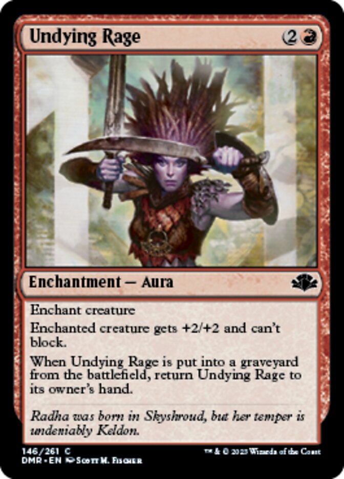 Undying Rage [Dominaria Remastered] | Exor Games New Glasgow