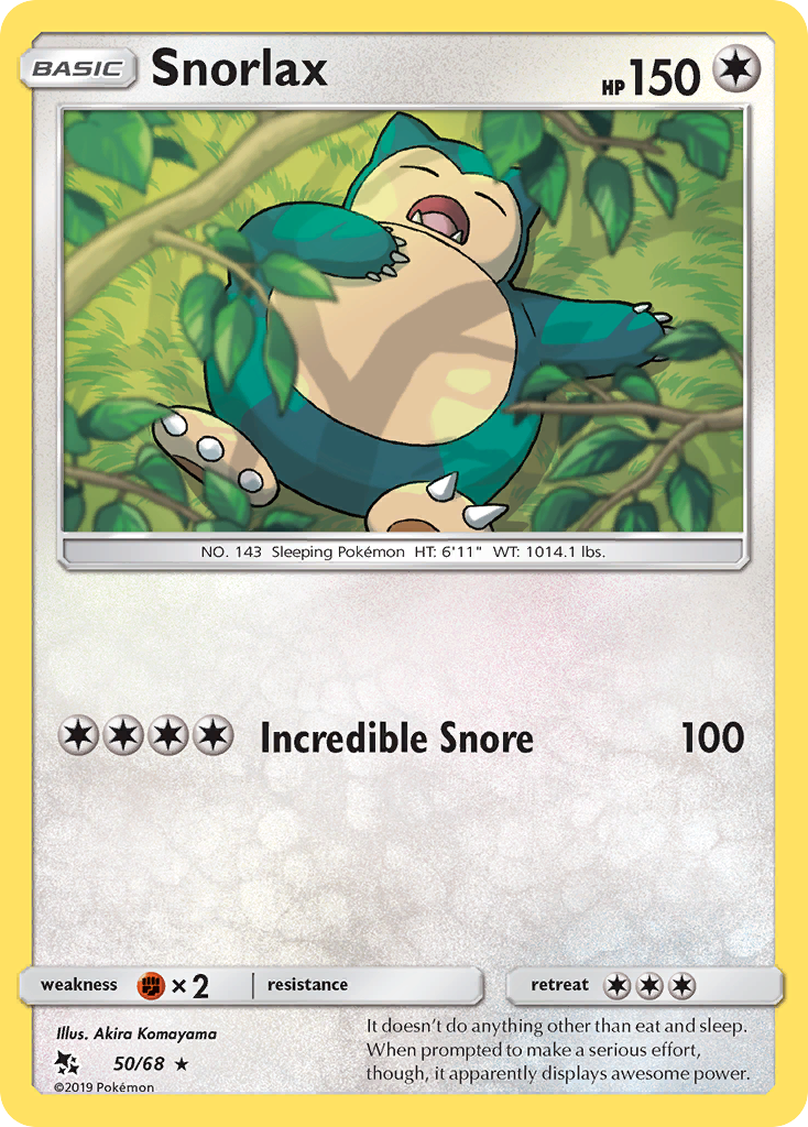 Snorlax (50/68) [Sun & Moon: Hidden Fates] | Exor Games New Glasgow