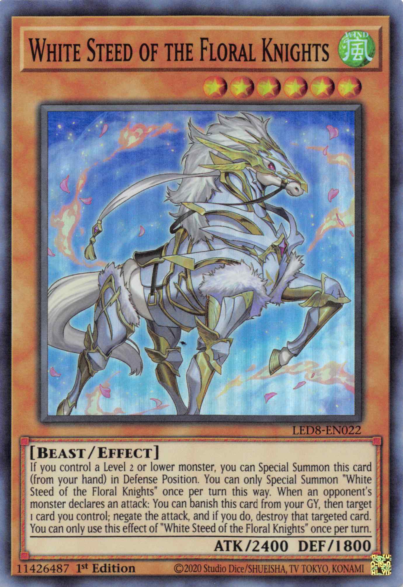 White Steed of the Floral Knights [LED8-EN022] Super Rare | Exor Games New Glasgow