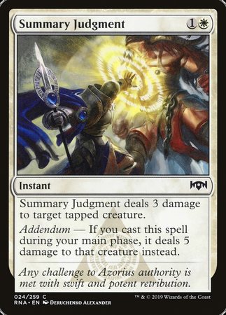 Summary Judgment [Ravnica Allegiance] | Exor Games New Glasgow