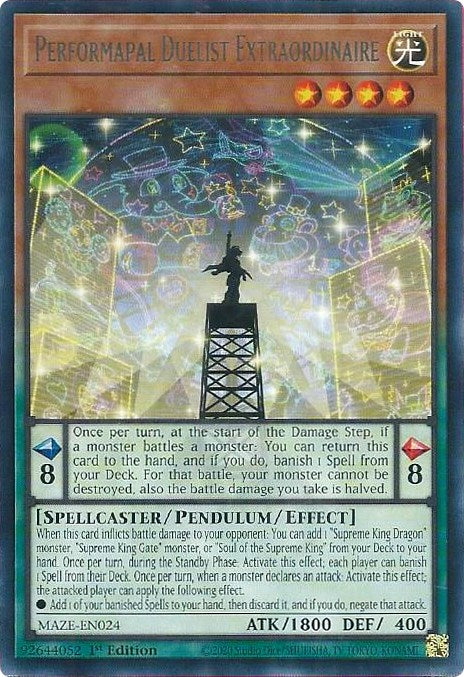 Performapal Duelist Extraordinaire [MAZE-EN024] Rare | Exor Games New Glasgow