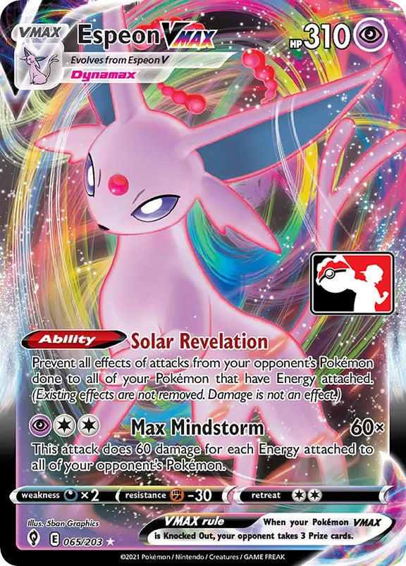 Espeon VMAX (065/203) [Prize Pack Series One] | Exor Games New Glasgow