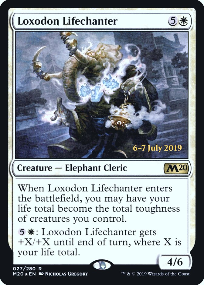 Loxodon Lifechanter  [Core Set 2020 Prerelease Promos] | Exor Games New Glasgow