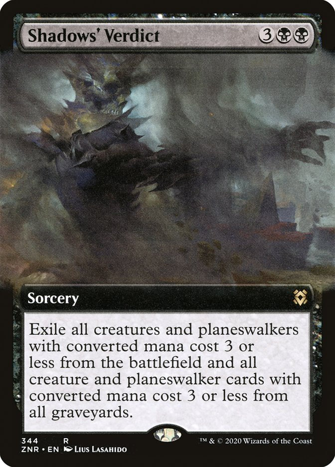 Shadows' Verdict (Extended Art) [Zendikar Rising] | Exor Games New Glasgow