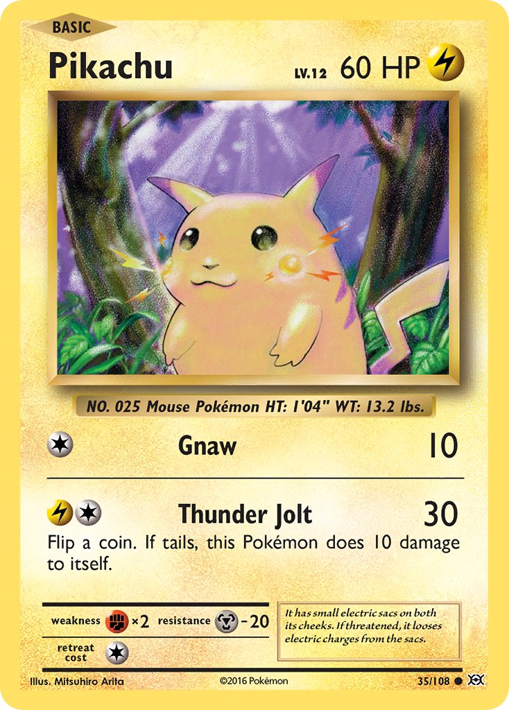 Pikachu (35/108) (Theme Deck Exclusive) (Cracked Ice Holo) [XY: Evolutions] | Exor Games New Glasgow