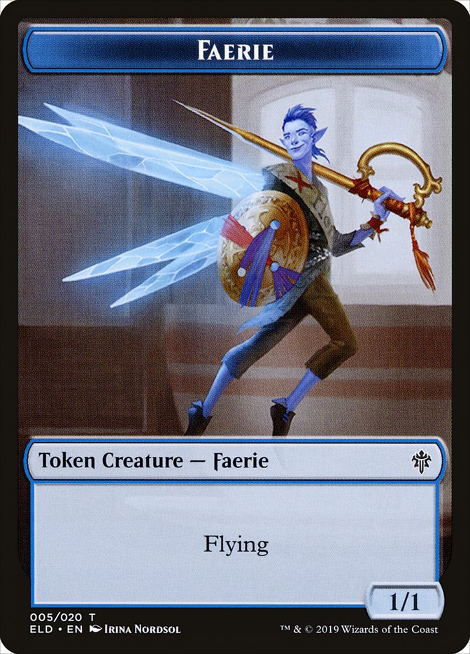 Faerie [Throne of Eldraine Tokens] | Exor Games New Glasgow