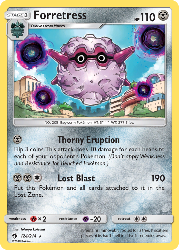 Forretress (124/214) [Sun & Moon: Lost Thunder] | Exor Games New Glasgow