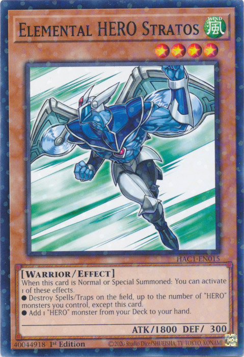 Elemental HERO Stratos (Duel Terminal) [HAC1-EN015] Common | Exor Games New Glasgow