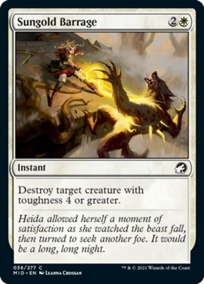 Sungold Barrage [Innistrad: Midnight Hunt] | Exor Games New Glasgow