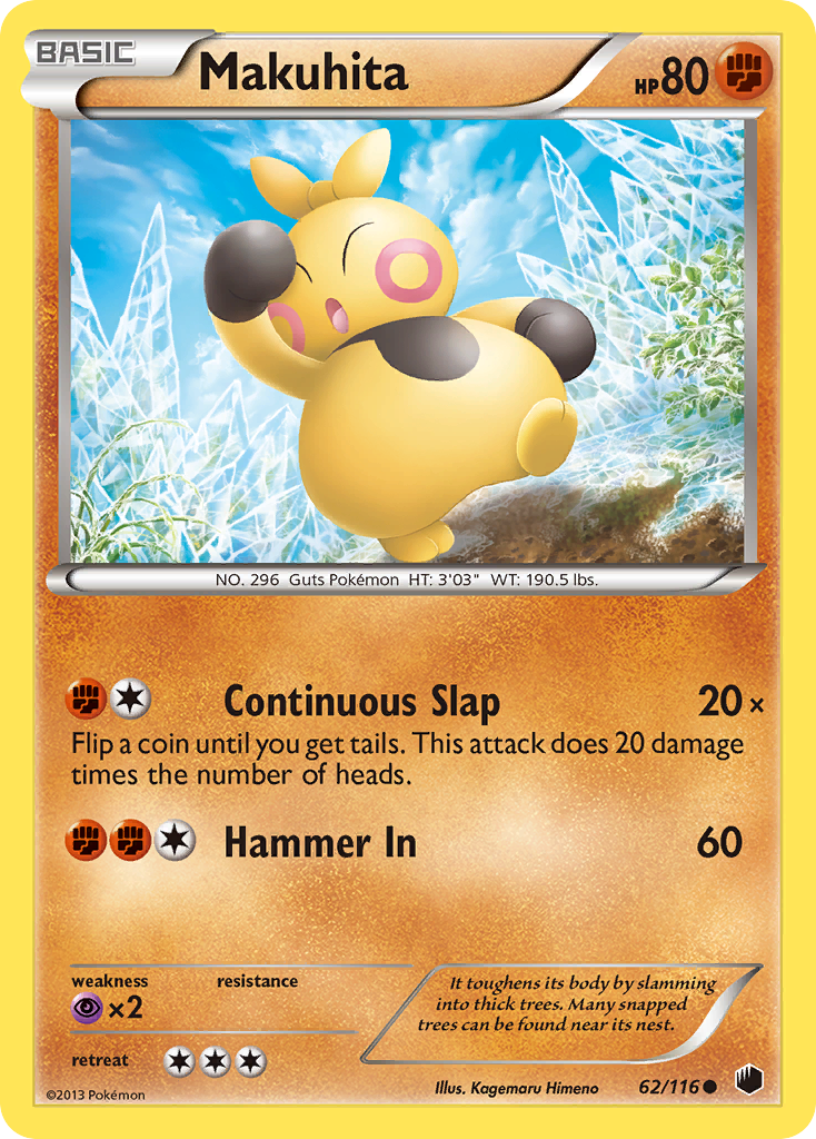 Makuhita (62/116) [Black & White: Plasma Freeze] | Exor Games New Glasgow
