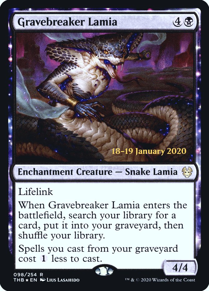 Gravebreaker Lamia [Theros Beyond Death Prerelease Promos] | Exor Games New Glasgow