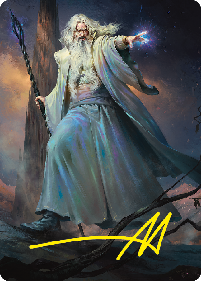 Saruman of Many Colors Art Card (Gold-Stamped Signature) [The Lord of the Rings: Tales of Middle-earth Art Series] | Exor Games New Glasgow