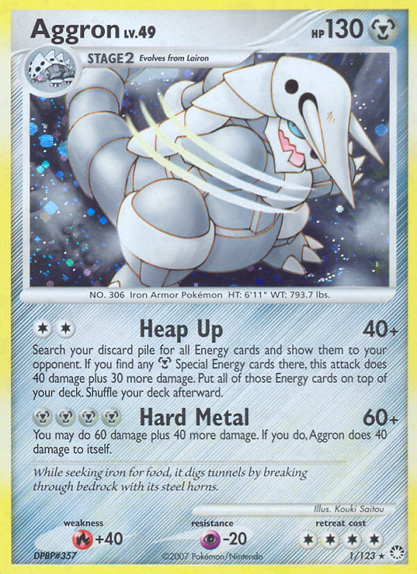 Aggron (1/123) [Diamond & Pearl: Mysterious Treasures] | Exor Games New Glasgow