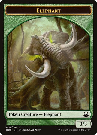 Elephant Token [Duel Decks: Mind vs. Might Tokens] | Exor Games New Glasgow