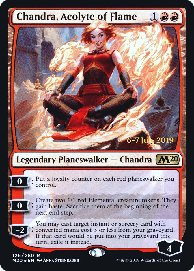 Chandra, Acolyte of Flame  [Core Set 2020 Prerelease Promos] | Exor Games New Glasgow