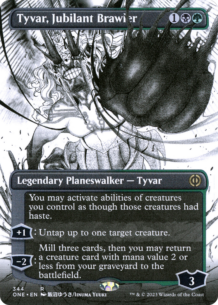 Tyvar, Jubilant Brawler (Borderless Manga) [Phyrexia: All Will Be One] | Exor Games New Glasgow