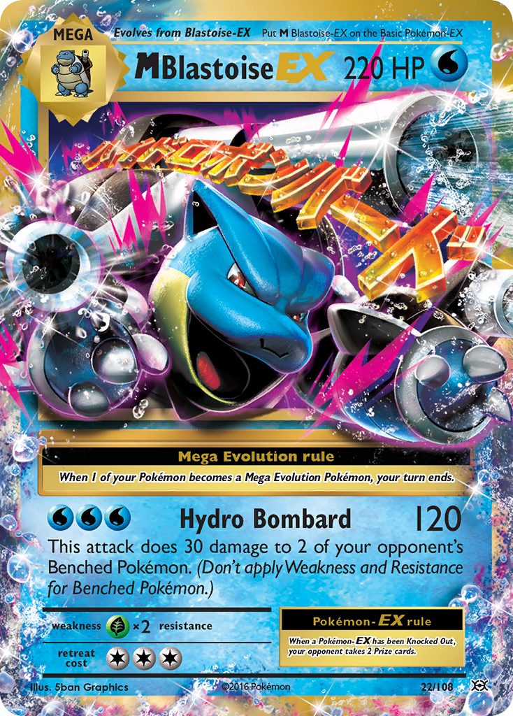 M Blastoise EX (22/108) [XY: Evolutions] | Exor Games New Glasgow