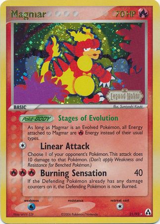 Magmar (21/92) (Stamped) [EX: Legend Maker] | Exor Games New Glasgow