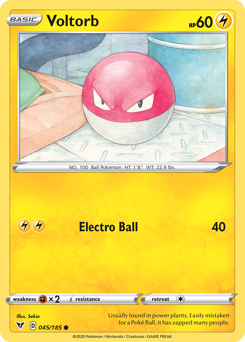 Voltorb (045/185) [Sword & Shield: Vivid Voltage] | Exor Games New Glasgow