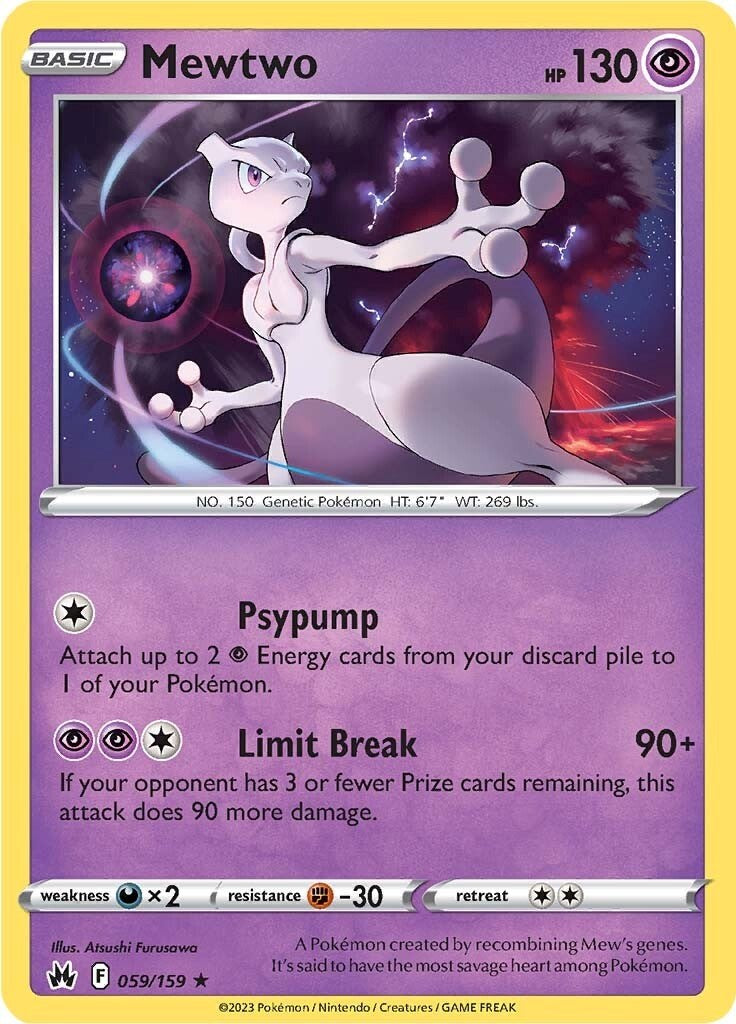 Mewtwo (059/159) [Sword & Shield: Crown Zenith] | Exor Games New Glasgow