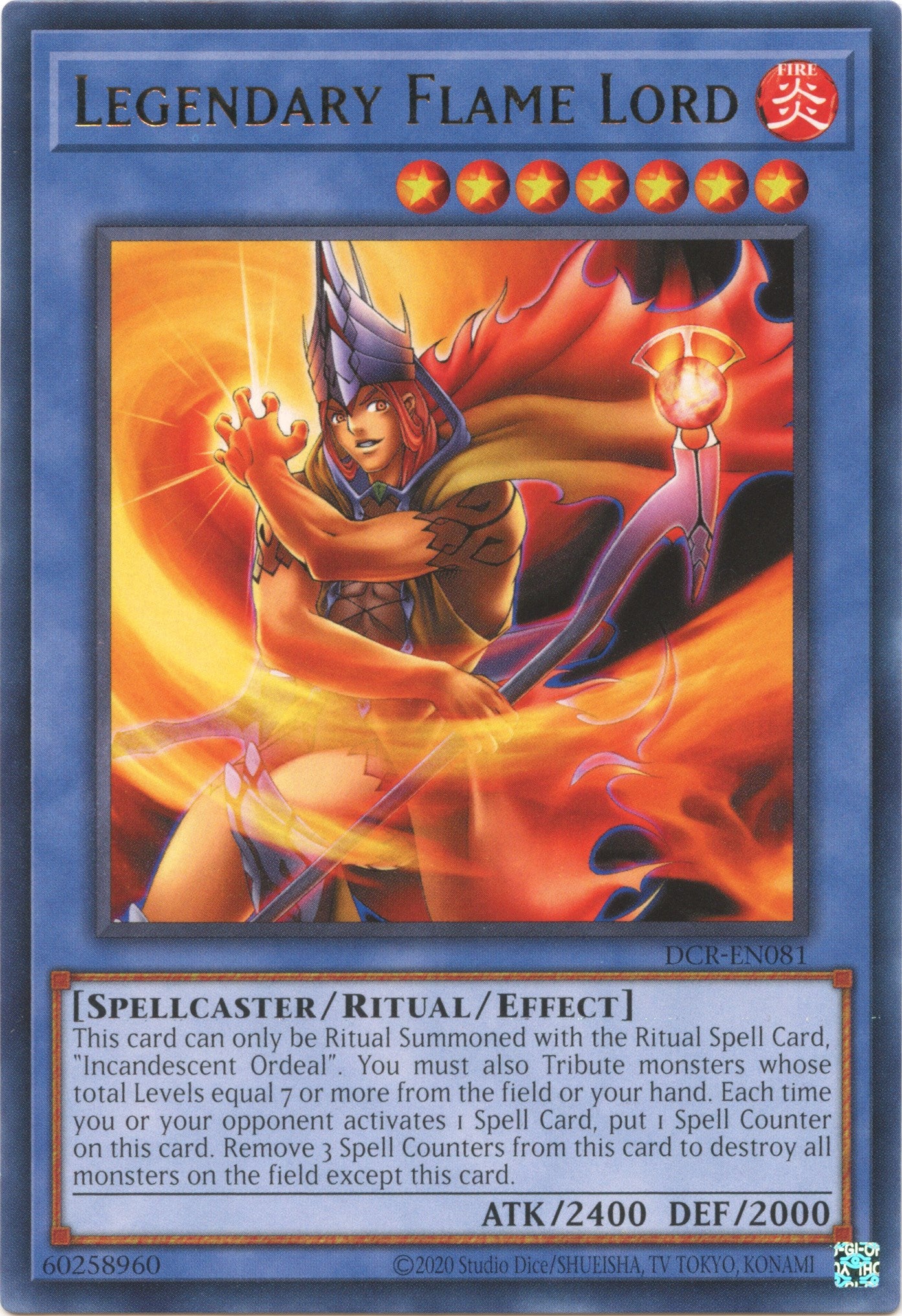 Legendary Flame Lord (25th Anniversary) [DCR-EN081] Rare | Exor Games New Glasgow