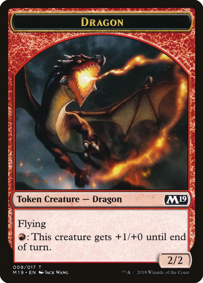 Dragon (009/017) [Core Set 2019 Tokens] | Exor Games New Glasgow