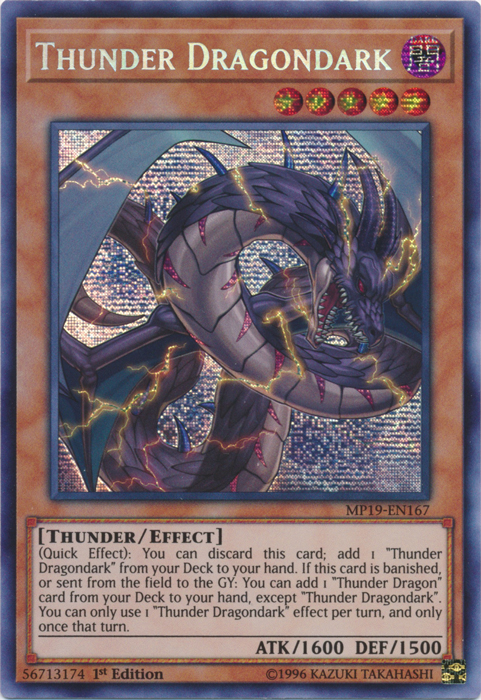 Thunder Dragondark [MP19-EN167] Prismatic Secret Rare | Exor Games New Glasgow