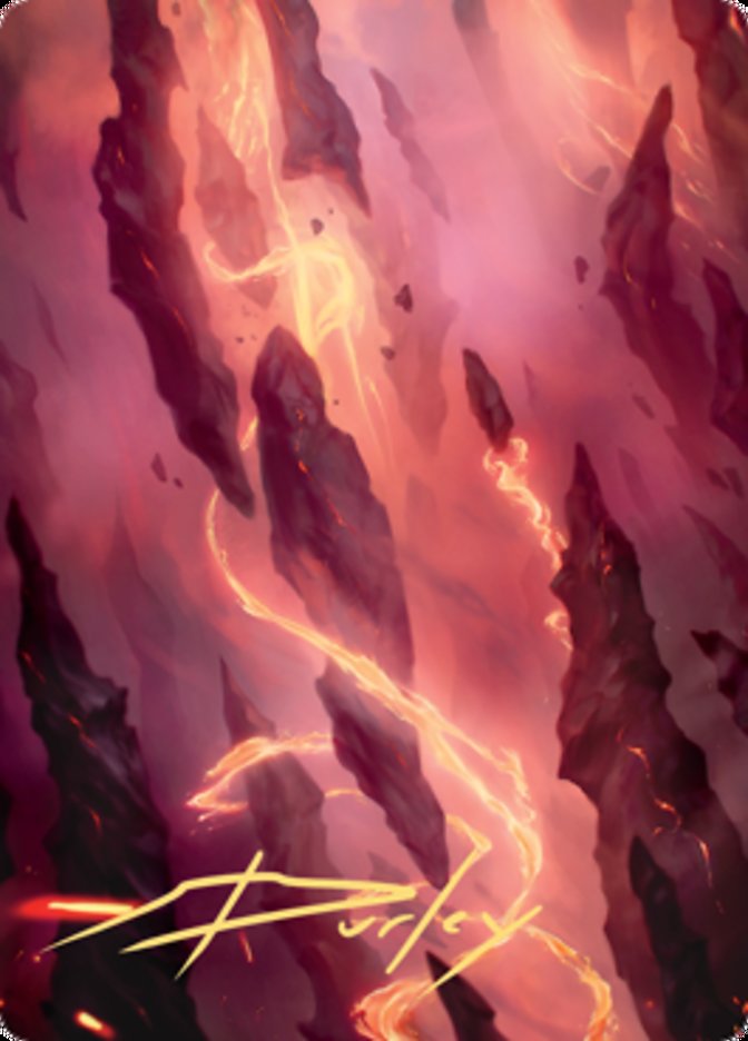 Mountain 1 Art Card (Gold-Stamped Signature) [Zendikar Rising Art Series] | Exor Games New Glasgow