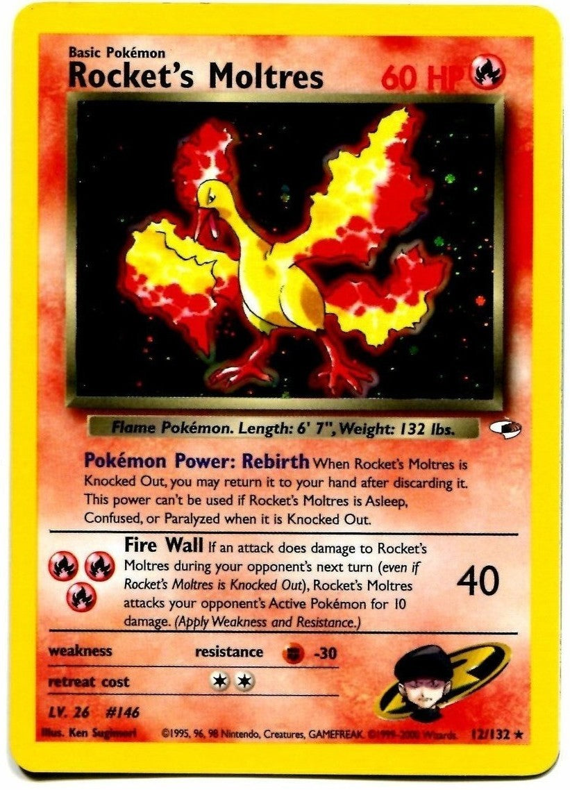 Rocket's Moltres (12/132) [Gym Heroes Unlimited] | Exor Games New Glasgow
