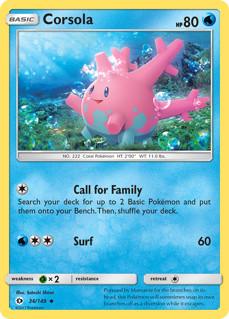 Corsola (36/149) [Sun & Moon: Base Set] | Exor Games New Glasgow