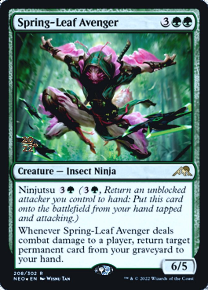 Spring-Leaf Avenger [Kamigawa: Neon Dynasty Prerelease Promos] | Exor Games New Glasgow