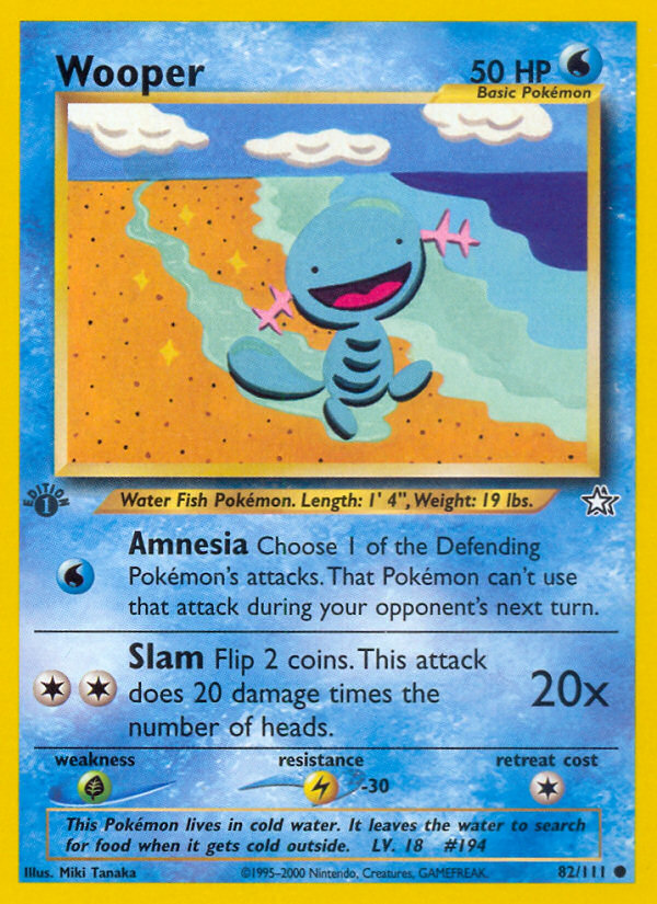 Wooper (82/111) [Neo Genesis 1st Edition] | Exor Games New Glasgow