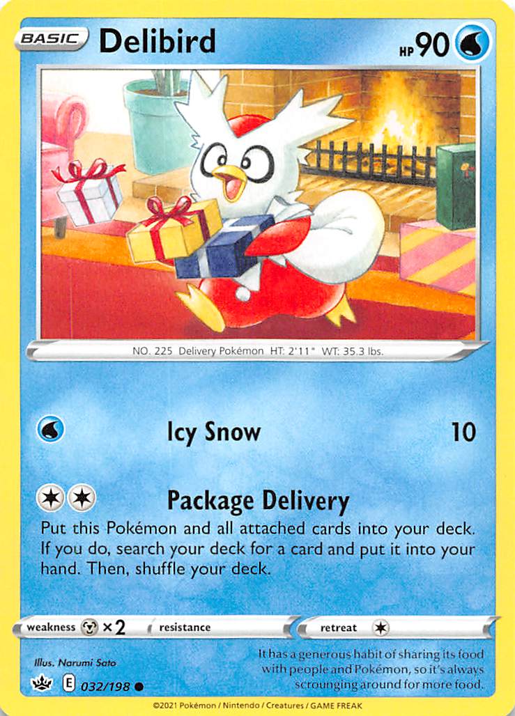 Delibird (032/198) [Sword & Shield: Chilling Reign] | Exor Games New Glasgow