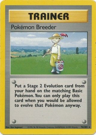 Pokemon Breeder (76/102) [Base Set Unlimited] | Exor Games New Glasgow