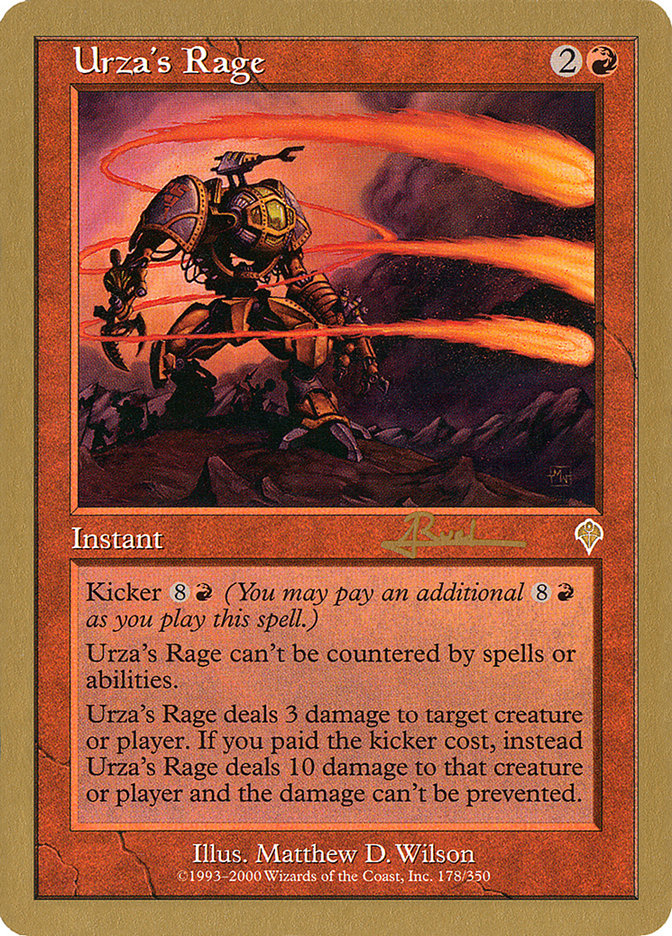 Urza's Rage (Antoine Ruel) [World Championship Decks 2001] | Exor Games New Glasgow