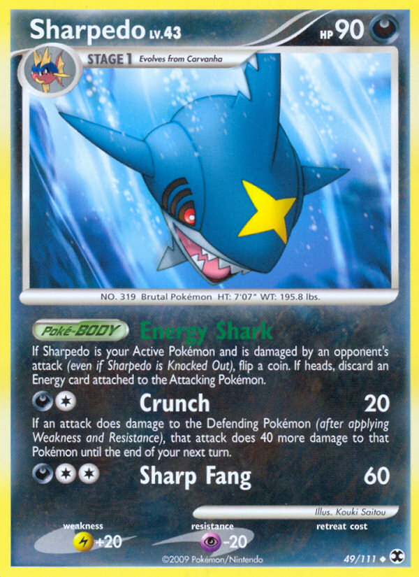 Sharpedo (49/111) [Platinum: Rising Rivals] | Exor Games New Glasgow