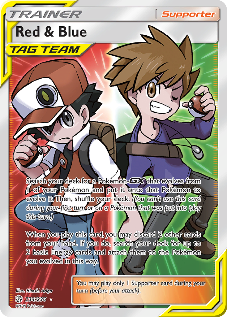 Red & Blue (234/236) [Sun & Moon: Cosmic Eclipse] | Exor Games New Glasgow