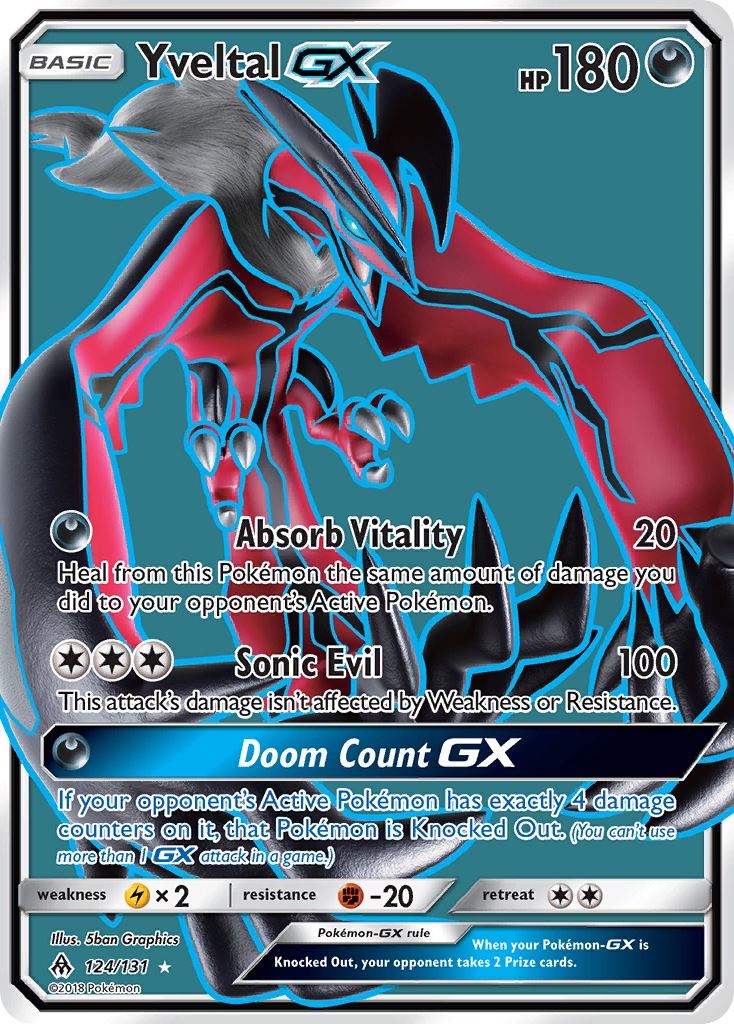 Yveltal GX (124/131) [Sun & Moon: Forbidden Light] | Exor Games New Glasgow