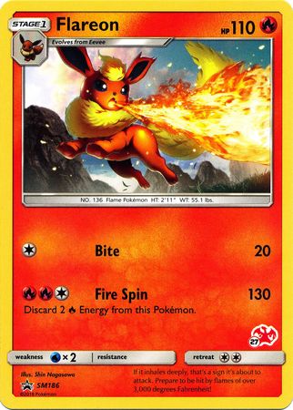 Flareon (SM186) (Charizard Stamp #27) [Battle Academy 2020] | Exor Games New Glasgow