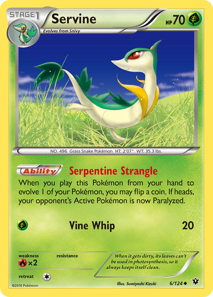 Servine (6/124) [XY: Fates Collide] | Exor Games New Glasgow