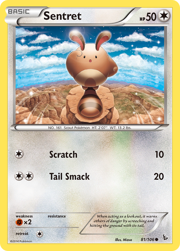 Sentret (81/106) [XY: Flashfire] | Exor Games New Glasgow