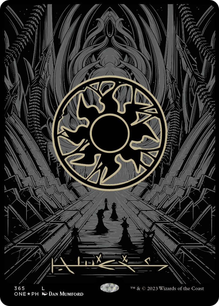 Plains (365) (Oil Slick Raised Foil) [Phyrexia: All Will Be One] | Exor Games New Glasgow