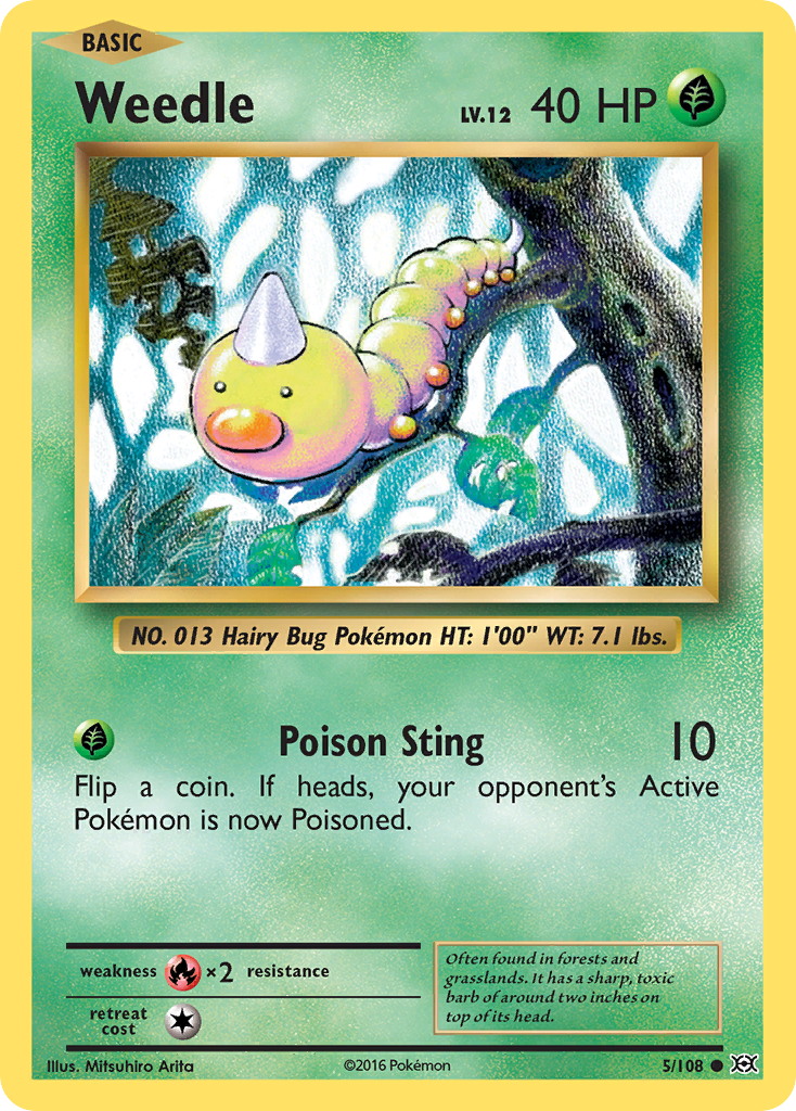 Weedle (5/108) [XY: Evolutions] | Exor Games New Glasgow